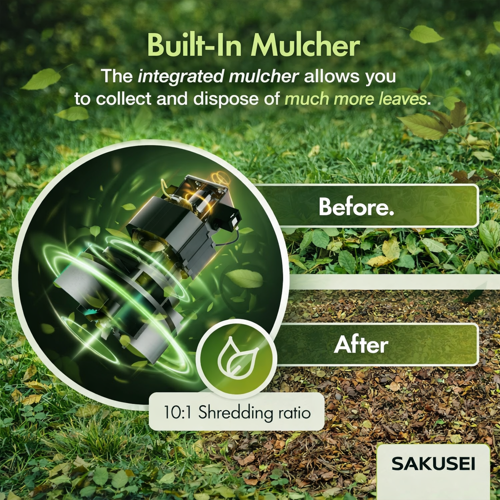 3 in 1 Garden Leaf Blower Vacuum Mulcher Shredder