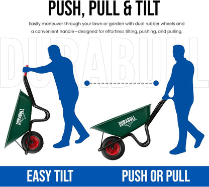 Heavy Duty Garden Wheelbarrow – Durable Outdoor Cart for Yard, Soil & Landscaping