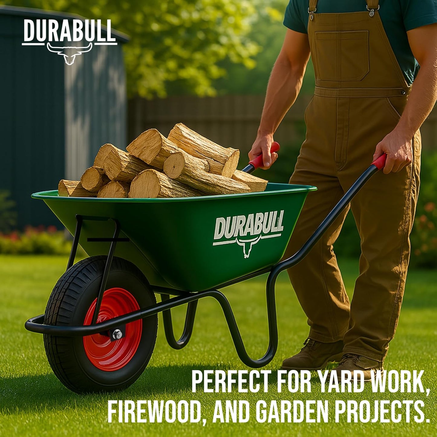 Heavy Duty Garden Wheelbarrow – Durable Outdoor Cart for Yard, Soil & Landscaping