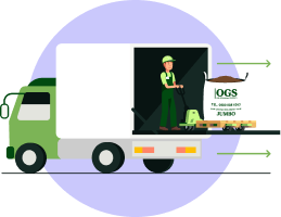 Delivery Arrives on Large, Rigid Truck